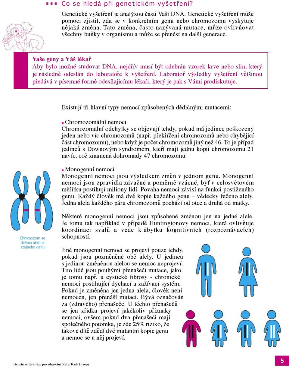 Vaše geny a Váš lékař Aby bylo možné studovat DNA, nejdřív musí být odebrán vzorek krve nebo slin, který je následně odeslán do laboratoře k vyšetření.