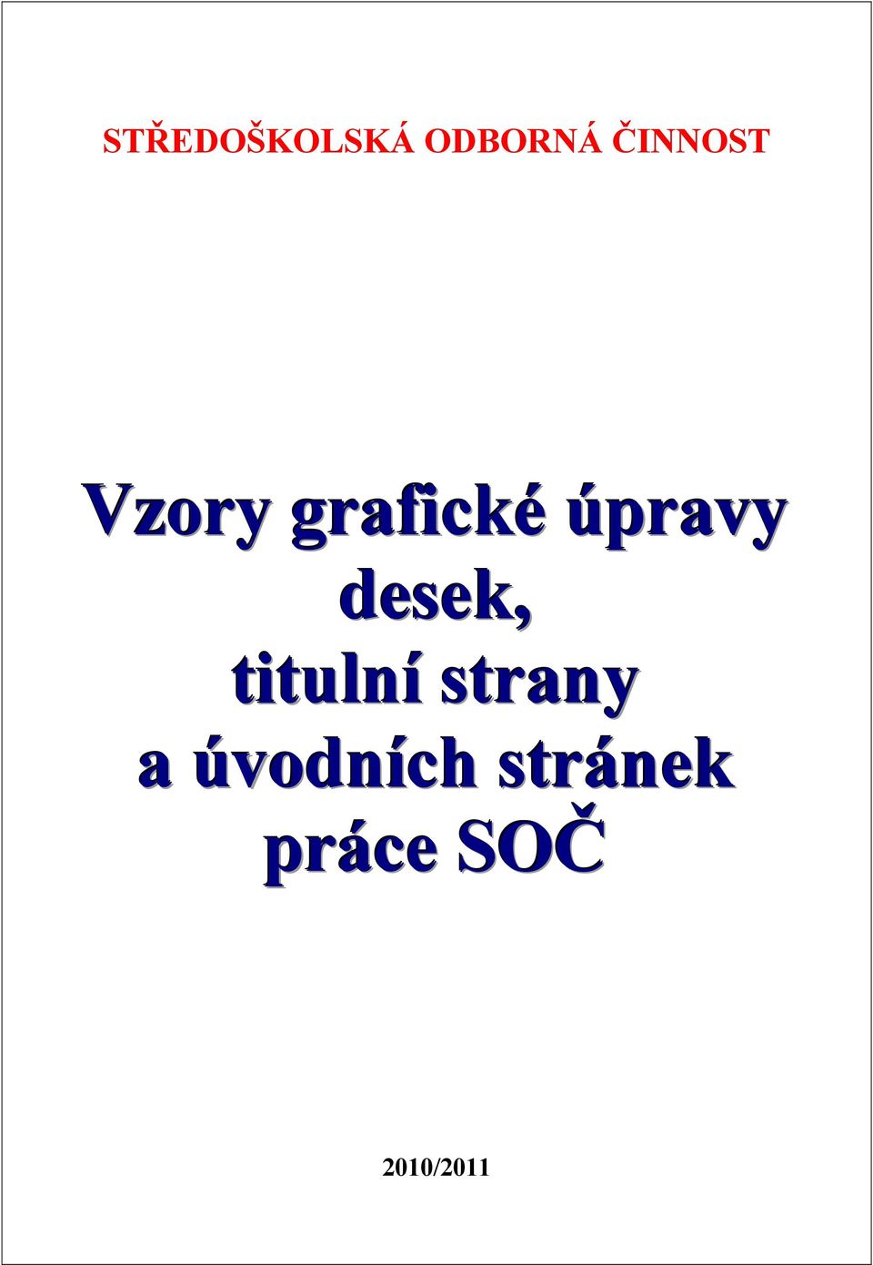 úpravy desek, titulní