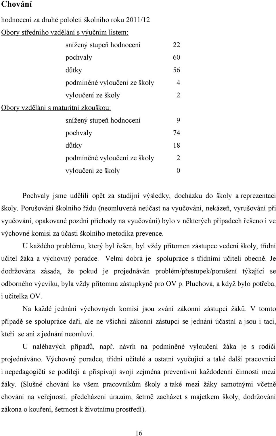 školy a reprezentaci školy.