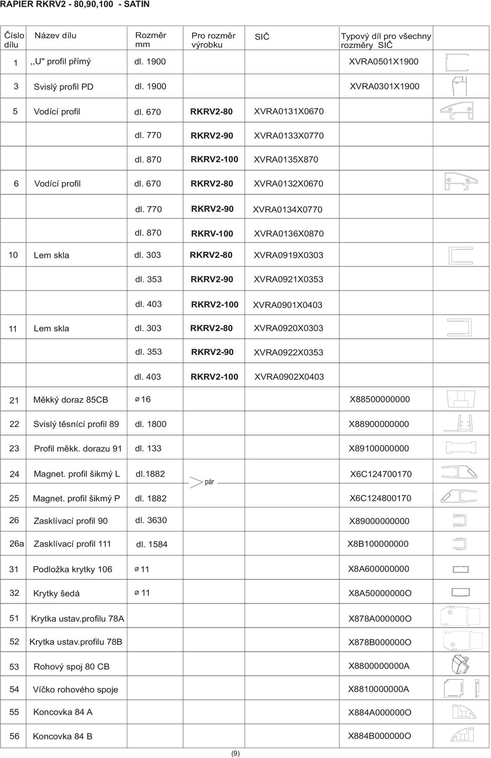 303 RKRV-100 RKRV2-80 XVRA0136X0870 XVRA0919X0303 dl. 353 RKRV2-90 XVRA0921X0353 dl. 403 11 Lem skla dl. 303 RKRV2-100 RKRV2-80 XVRA0901X0403 XVRA0920X0303 dl. 353 RKRV2-90 XVRA0922X0353 dl.