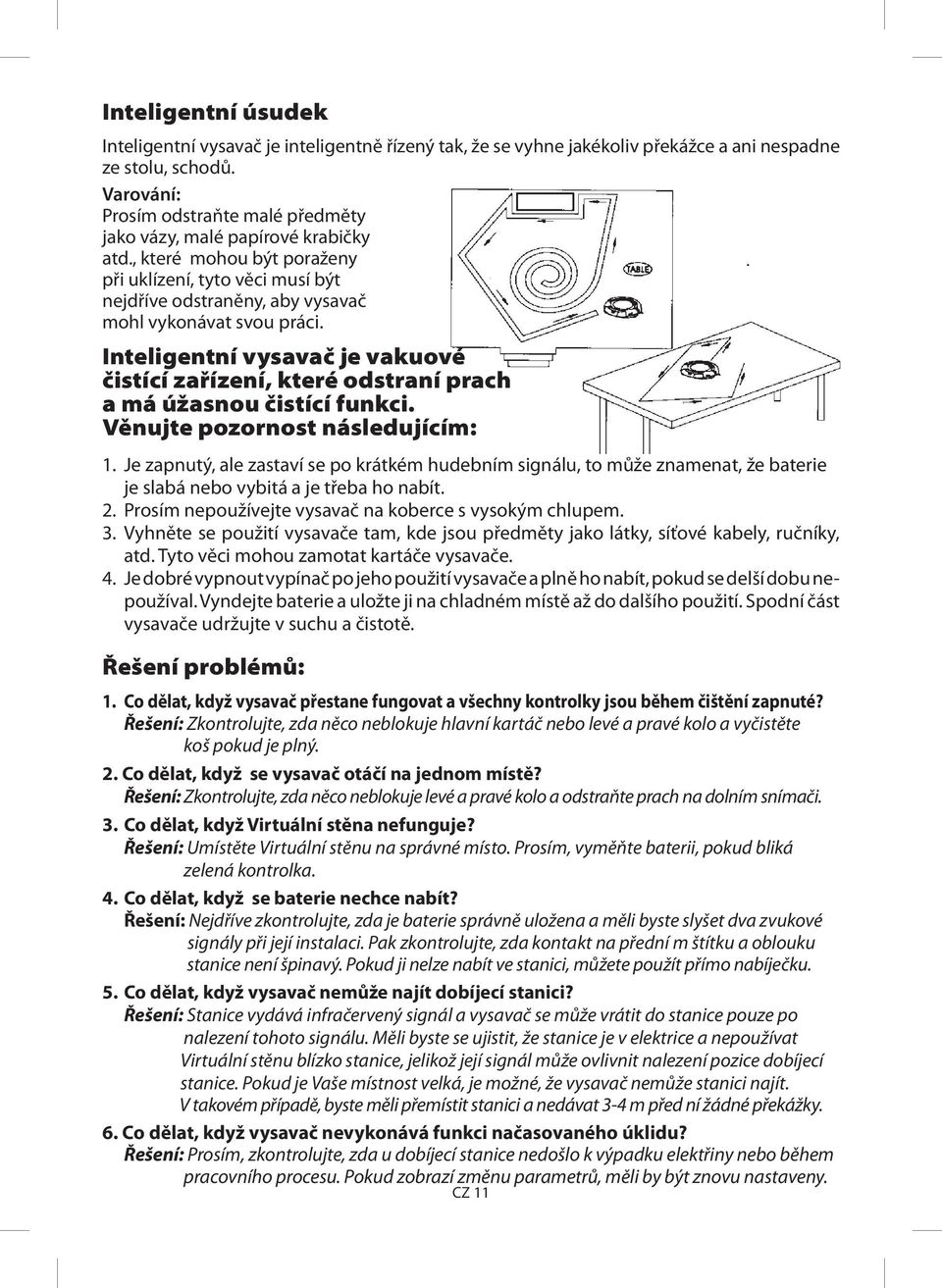 Inteligentní vysavač je vakuové čistící zařízení, které odstraní prach a má úžasnou čistící funkci. Věnujte pozornost následujícím: 1.