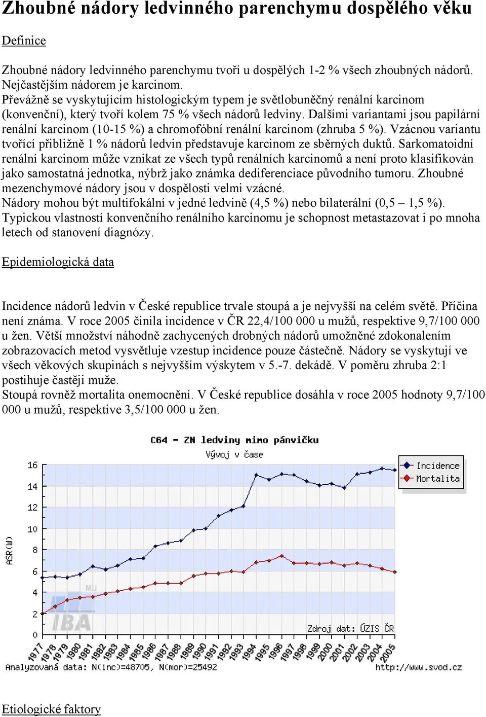 Dalšími variantami jsou papilární renální karcinom (10-15 %) a chromofóbní renální karcinom (zhruba 5 %). Vzácnou variantu tvořící přibližně 1 % nádorů ledvin představuje karcinom ze sběrných duktů.