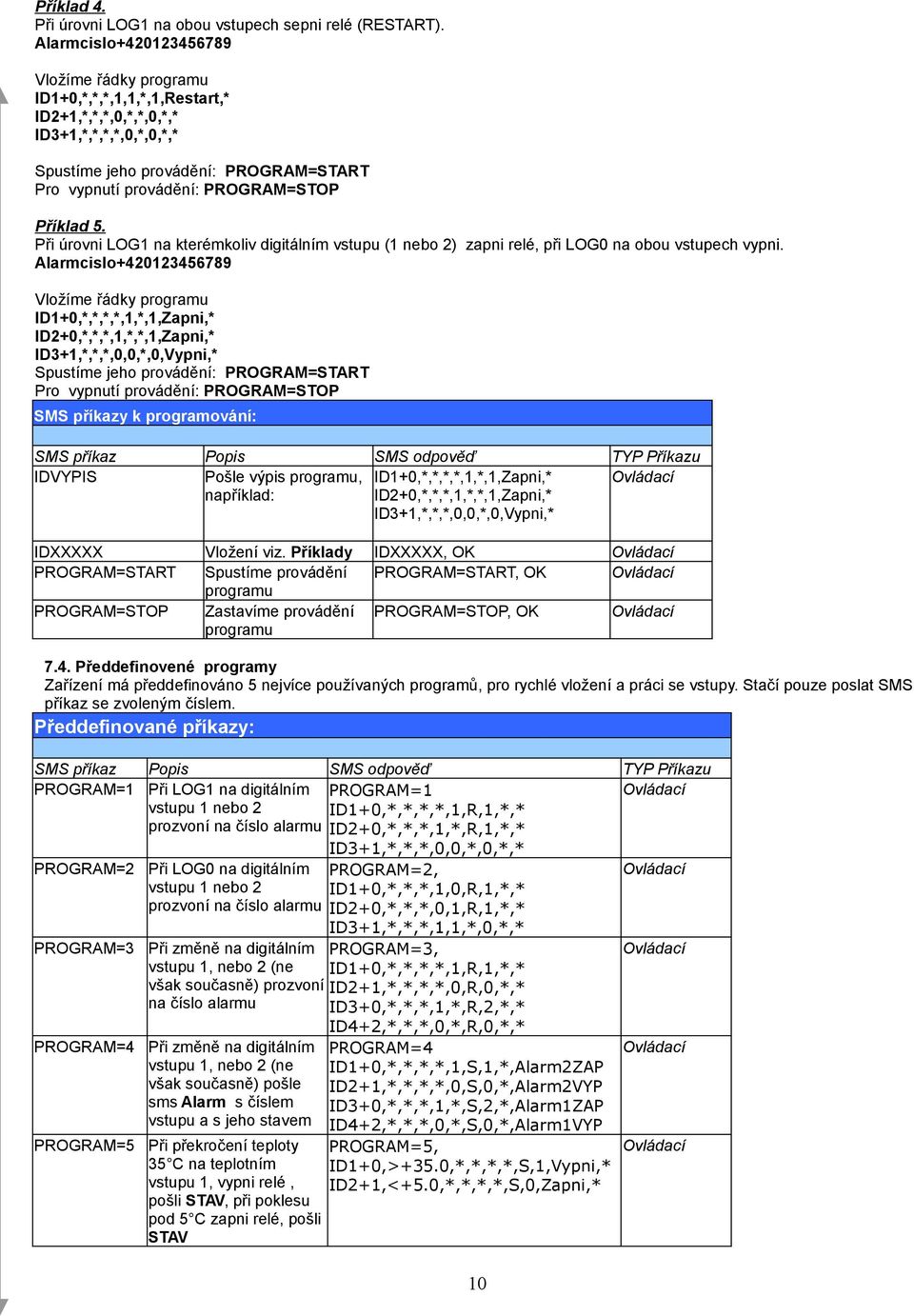 Příklad 5. Při úrovni LOG1 na kterémkoliv digitálním vstupu (1 nebo 2) zapni relé, při LOG0 na obou vstupech vypni.