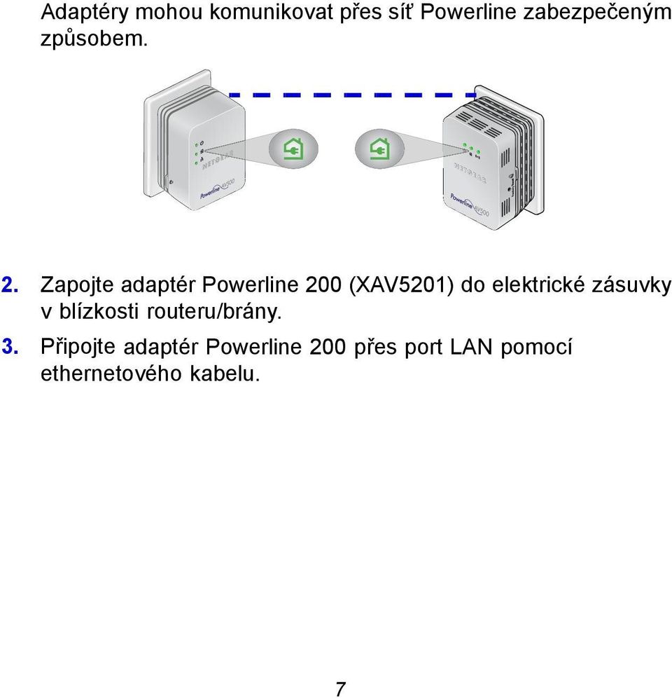 Zapojte adaptér Powerline 200 (XAV5201) do elektrické