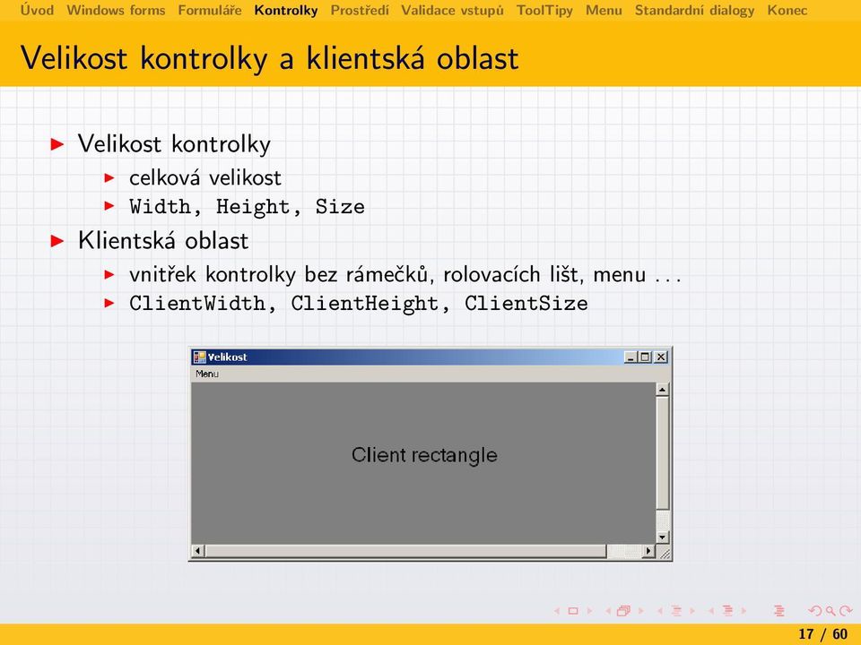 Klientská oblast vnitřek kontrolky bez rámečků,