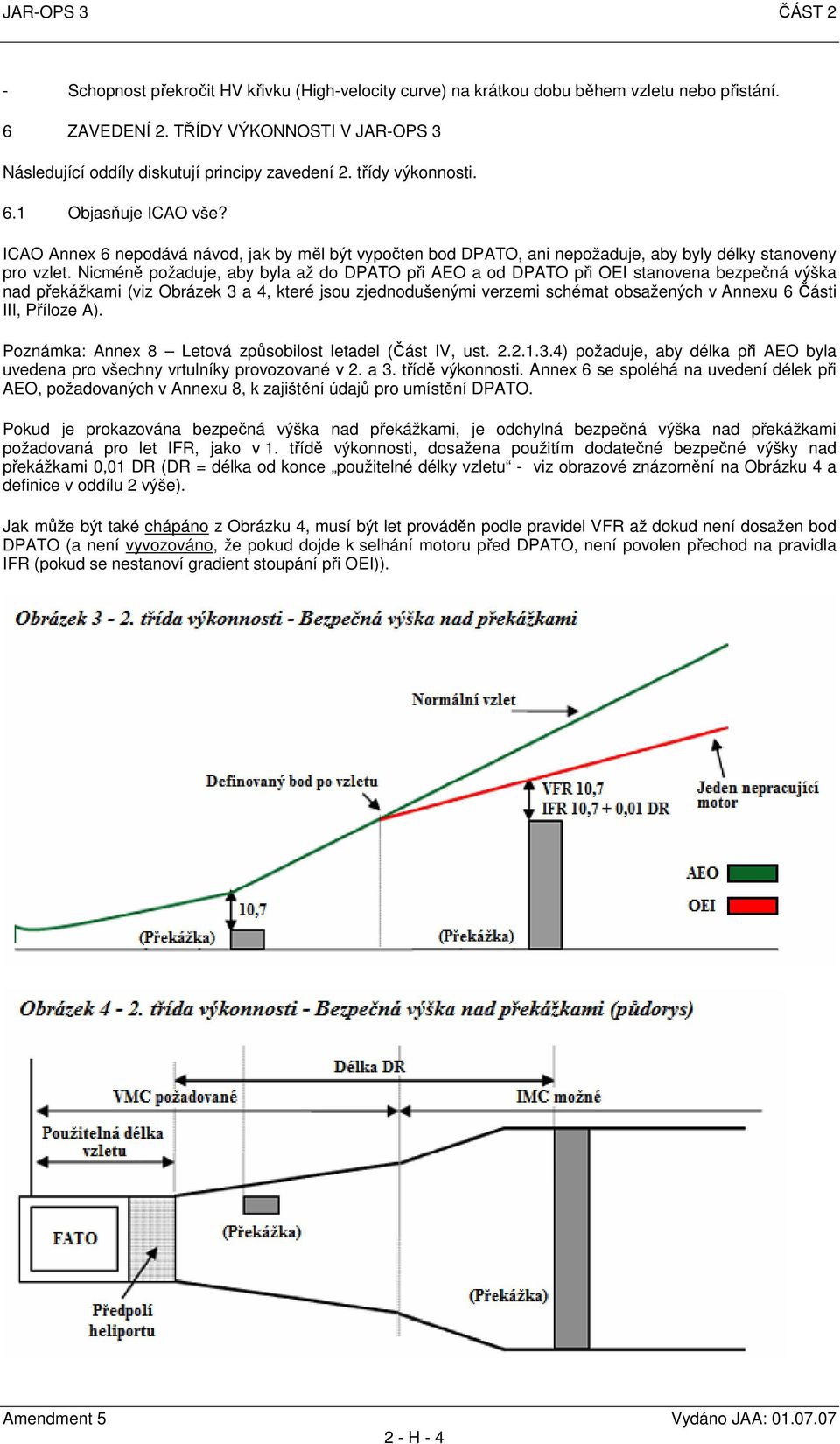 ICAO Annex 6 nepodává návod, jak by měl být vypočten bod DPATO, ani nepožaduje, aby byly délky stanoveny pro vzlet.