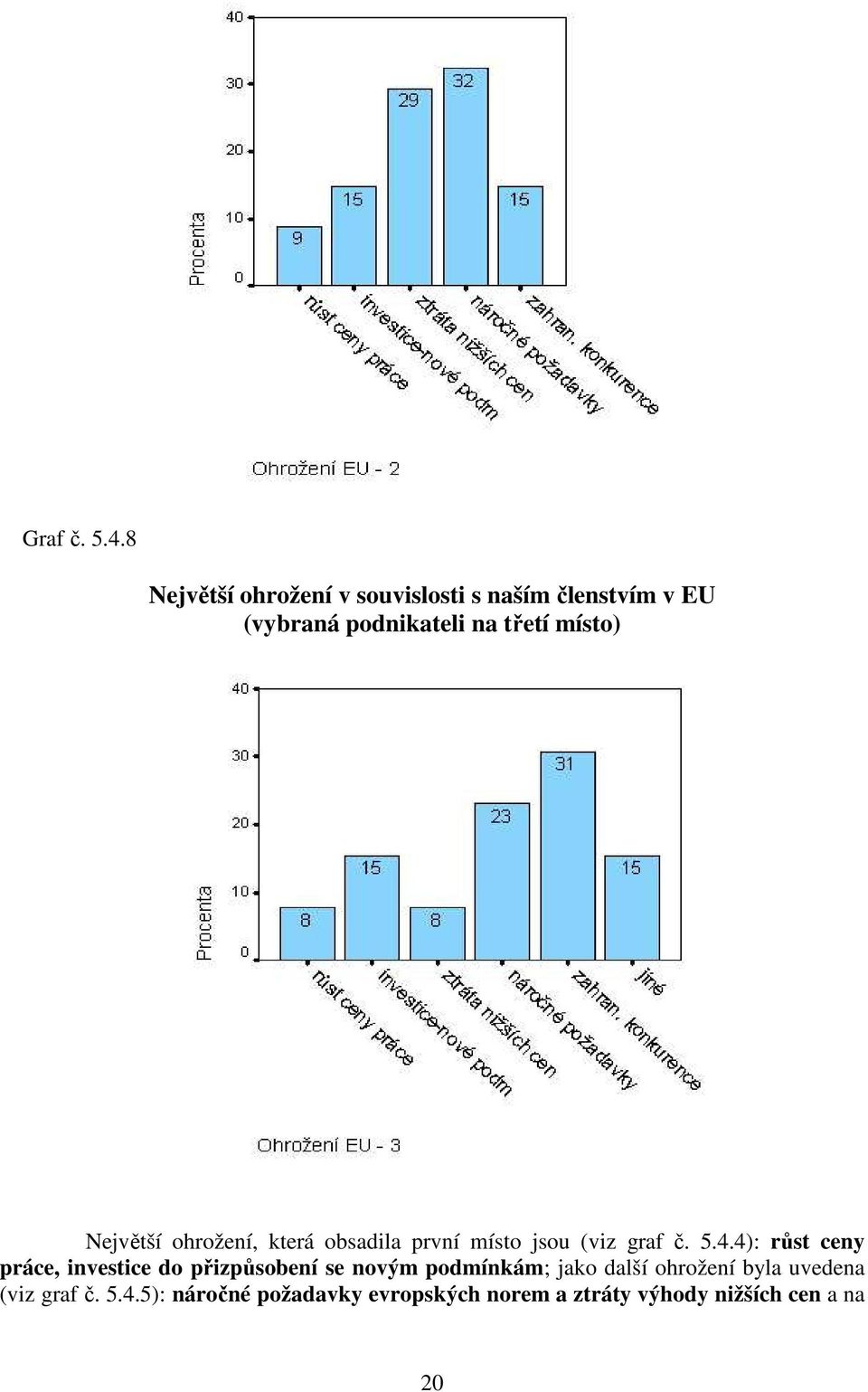 místo) Největší ohrožení, která obsadila první místo jsou (viz graf č. 5.4.