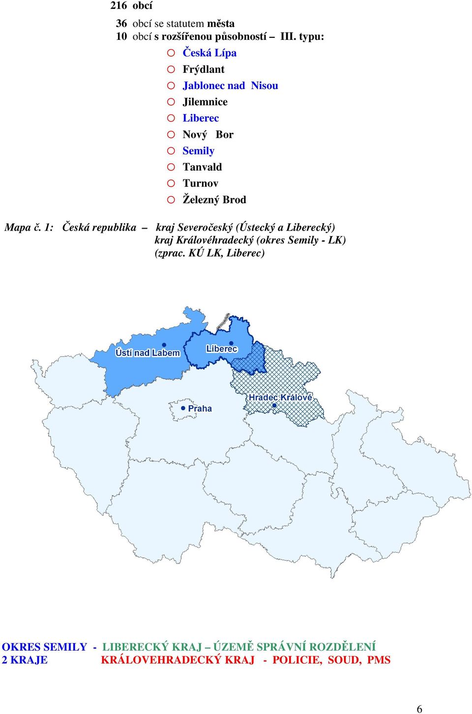 Turnov o Železný Brod Mapa č.