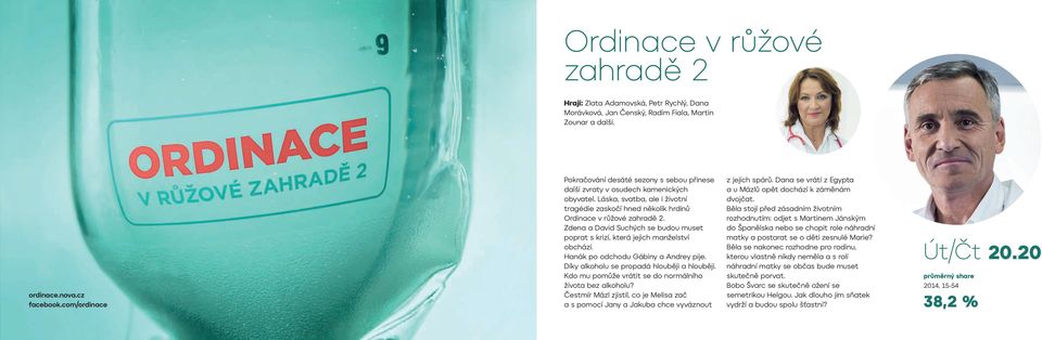 Zdena a David Suchých se budou muset poprat s krizí, která jejich manželství obchází. Hanák po odchodu Gábiny a Andrey pije. Díky alkoholu se propadá hlouběji a hlouběji.