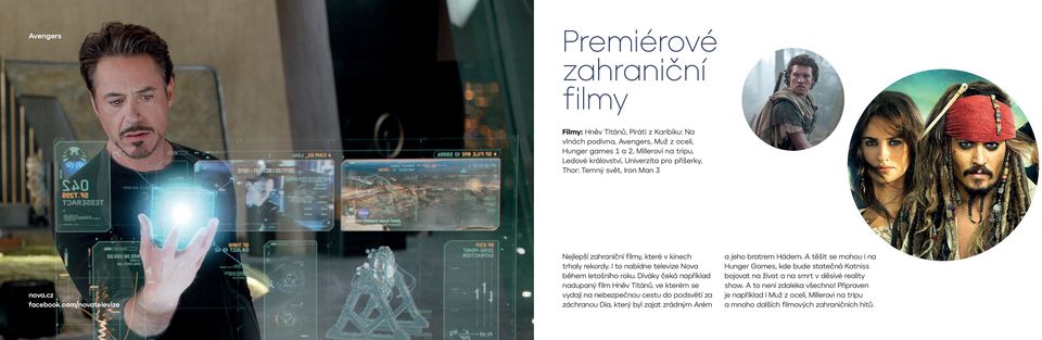Diváky čeká například nadupaný film Hněv Titánů, ve kterém se vydají na nebezpečnou cestu do podsvětí za záchranou Dia, který byl zajat zrádným Arém a jeho bratrem Hádem.