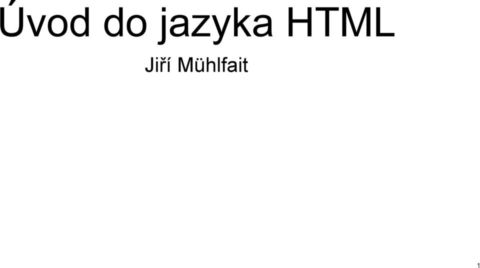 HTML Jiří