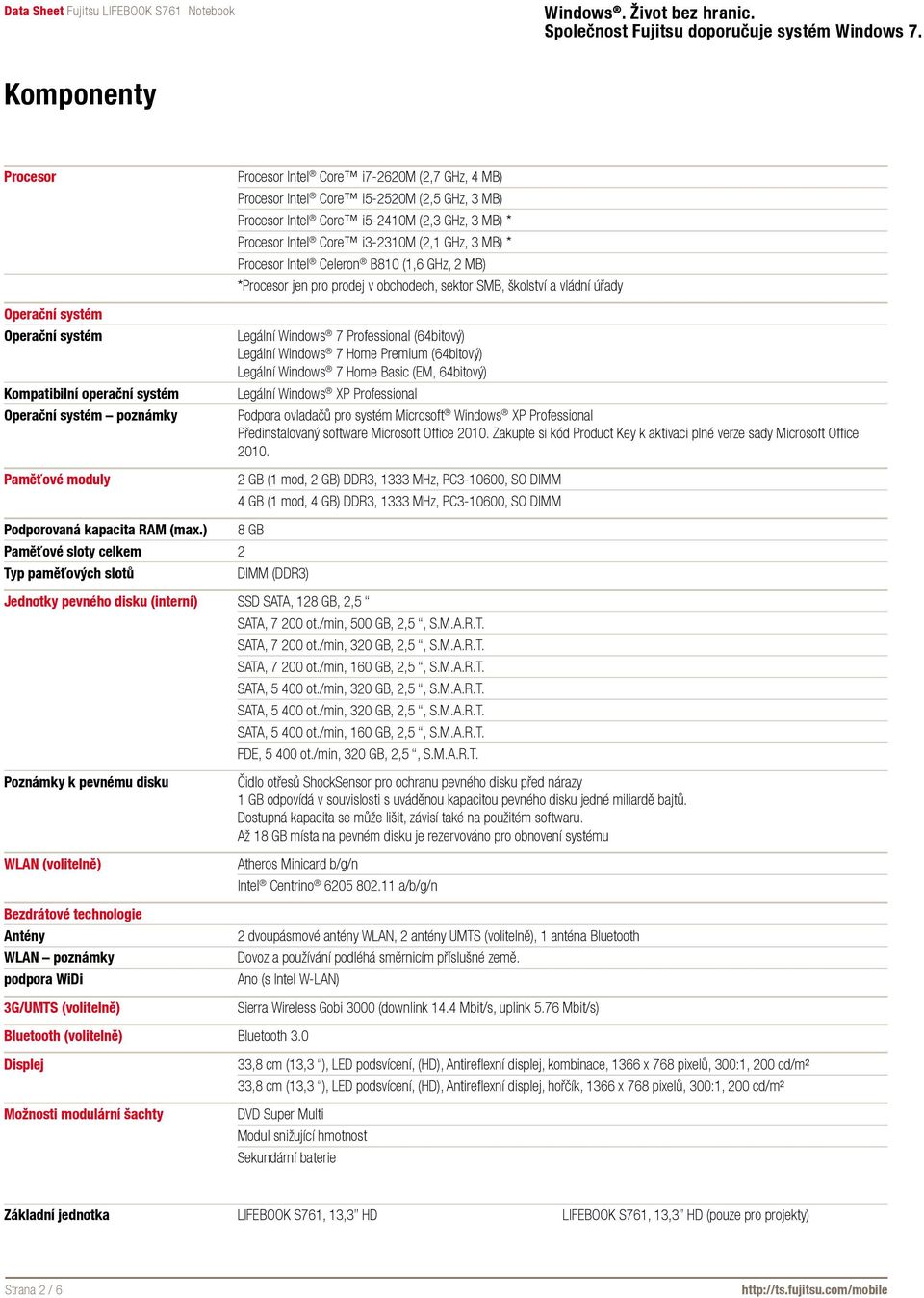SMB, školství a vládní úřady Legální Windows 7 Professional (64bitový) Legální Windows 7 Home Premium (64bitový) Legální Windows 7 Home Basic (EM, 64bitový) Legální Windows XP Professional Podpora