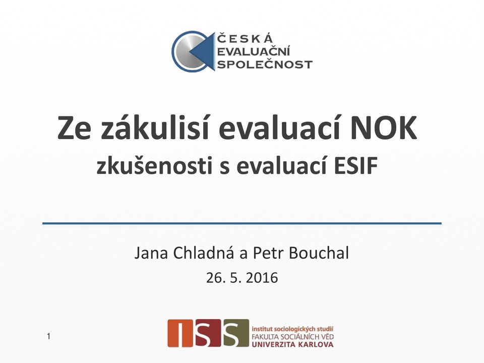 evaluací ESIF Jana