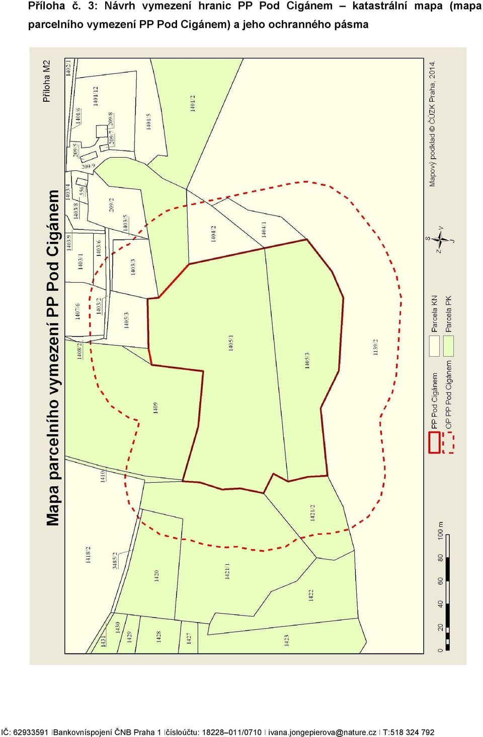 Cigánem katastrální mapa (mapa