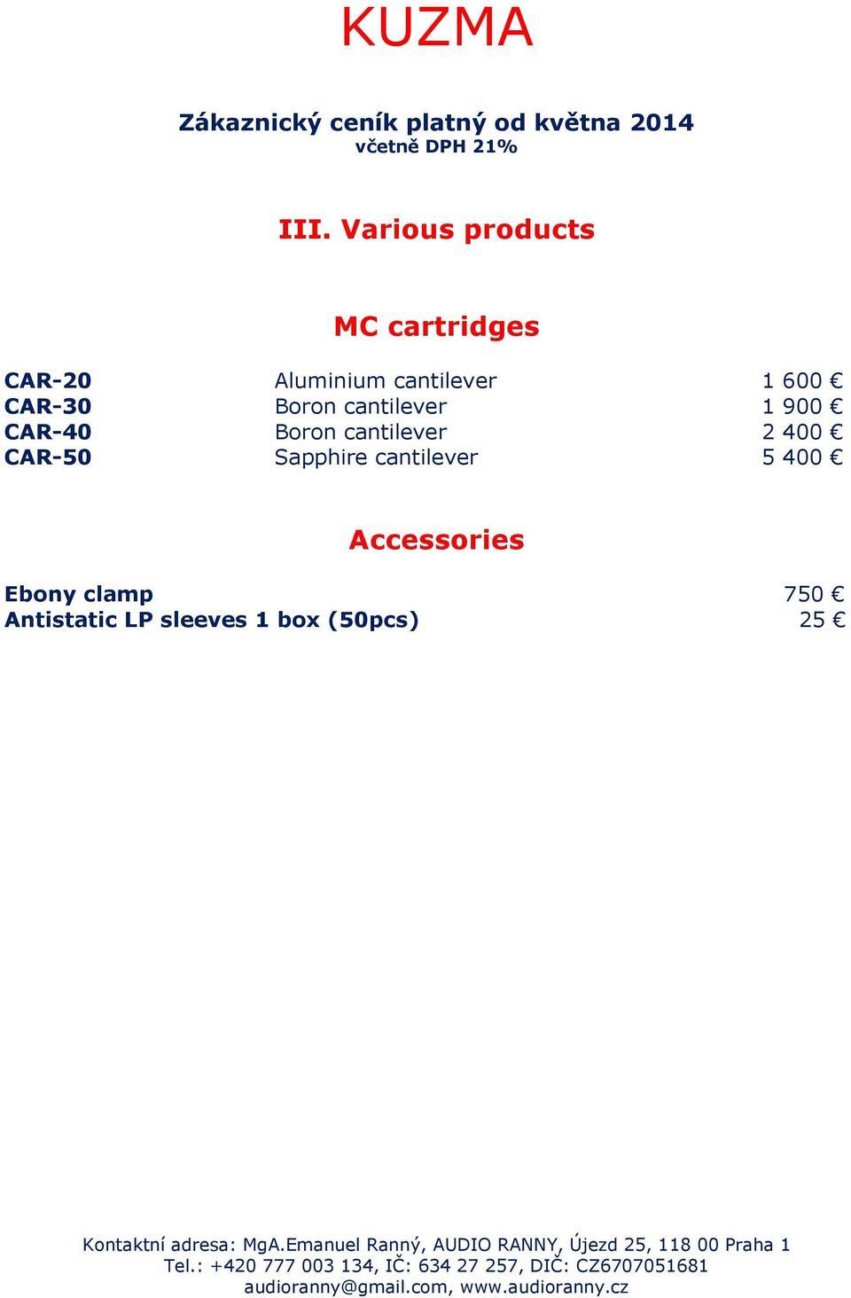 Boron cantilever 2 400 CAR-50 Sapphire cantilever 5