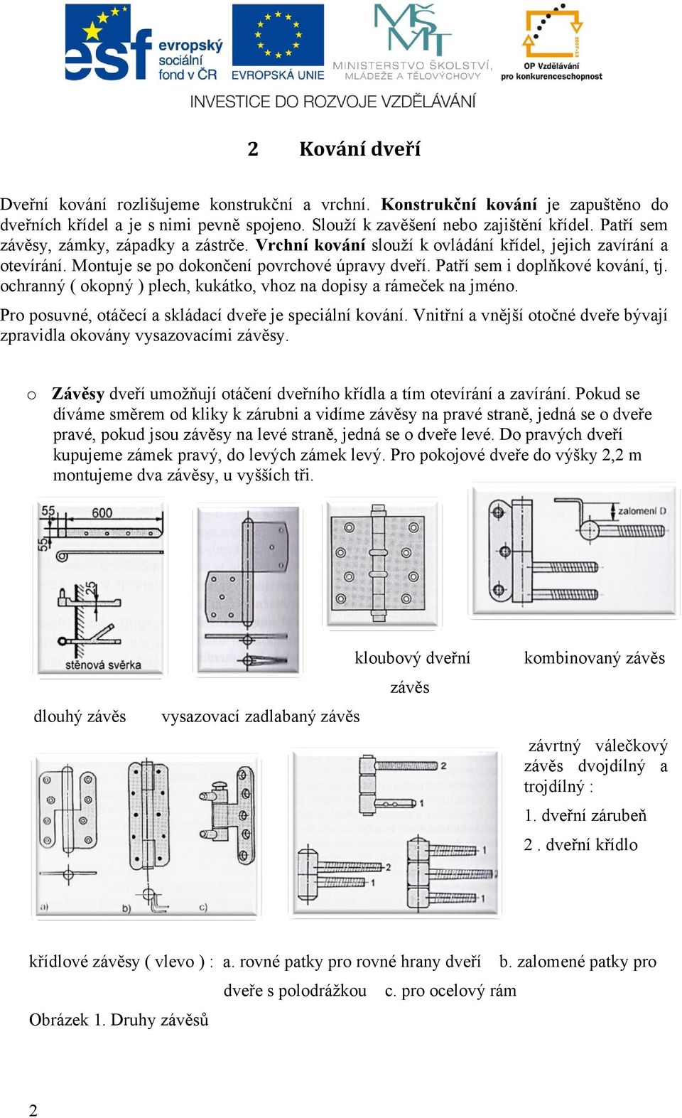 ochranný ( okopný ) plech, kukátko, vhoz na dopisy a rámeček na jméno. Pro posuvné, otáčecí a skládací dveře je speciální kování.