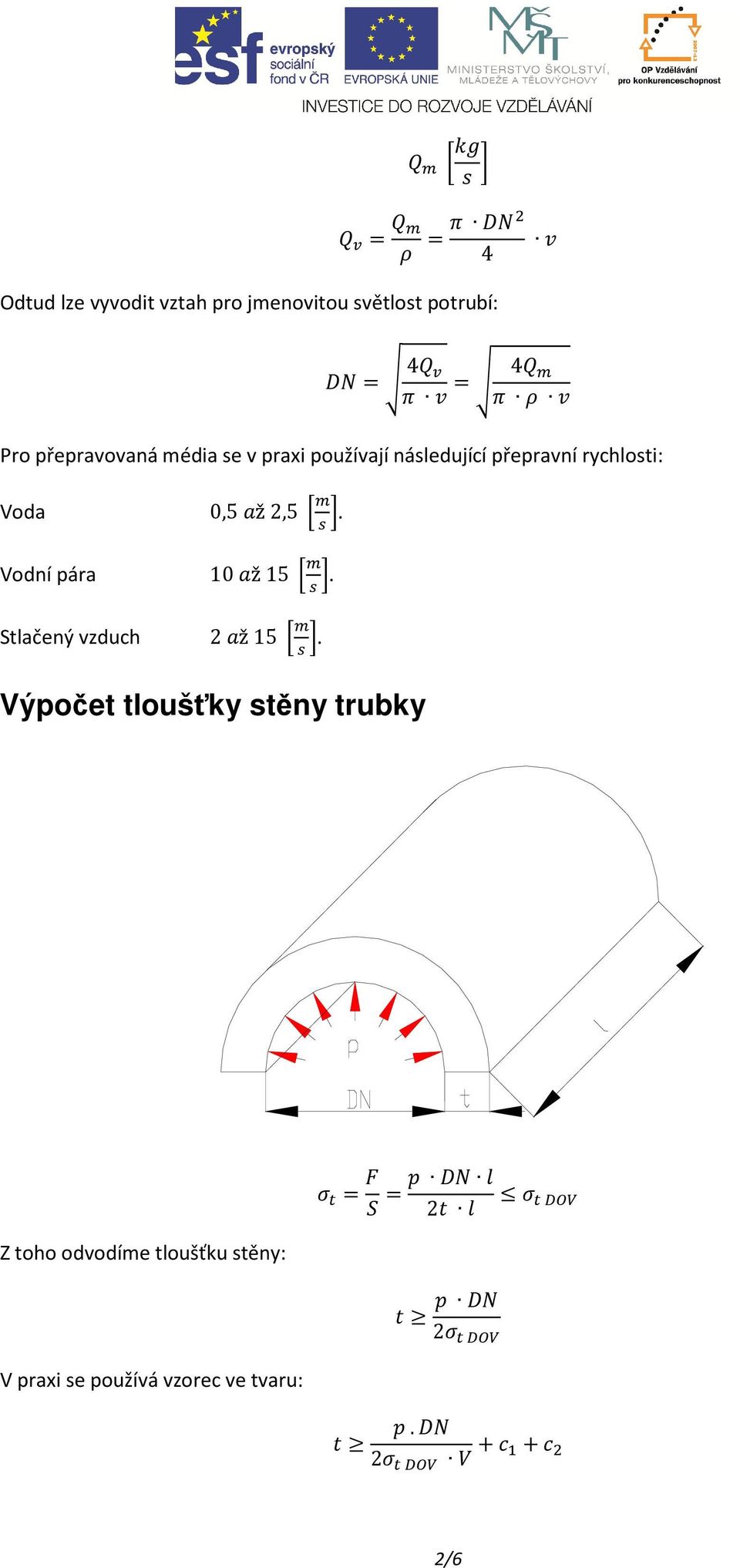 0,5 ž 2,5. Vodní pára 10 ž 15. Stlačený vzduch 2 ž 15.