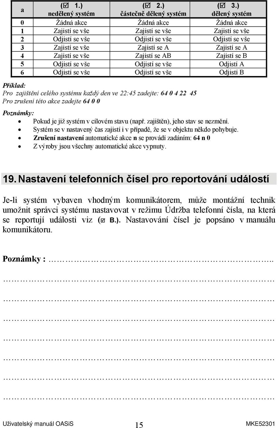 vše Zajistí se A Zajistí se A 4 Zajistí se vše Zajistí se AB Zajistí se B 5 Odjistí se vše Odjistí se vše Odjistí A 6 Odjistí se vše Odjistí se vše Odjistí B Příklad: Pro zajištění celého systému