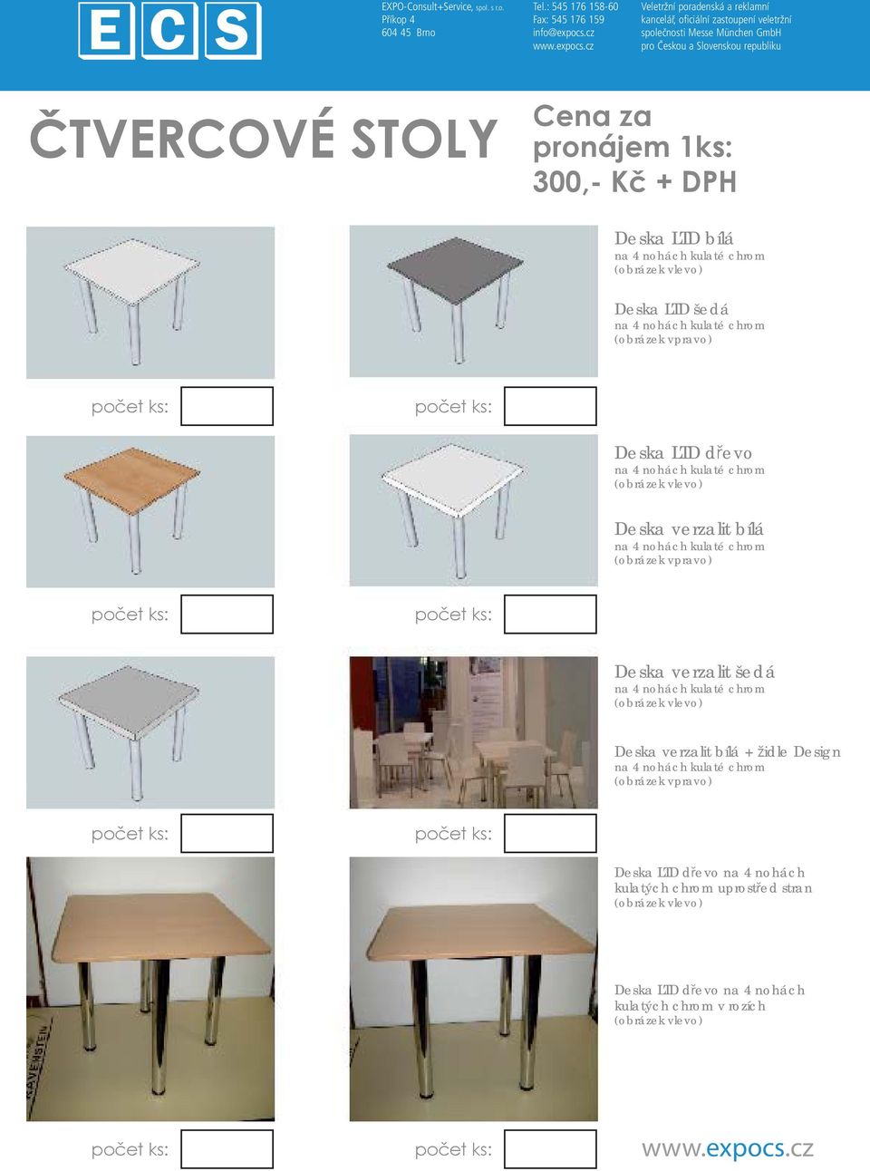 Deska verzalit bílá + židle Design Deska LTD dřevo na 4 nohách