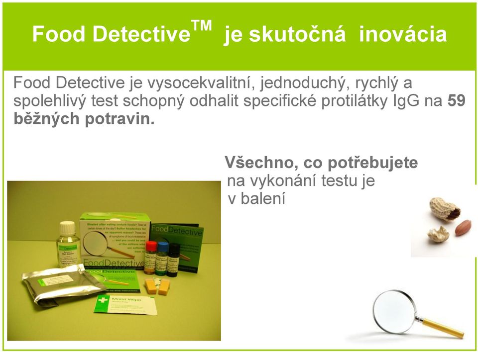 schopný odhalit specifické protilátky IgG na 59 běžných