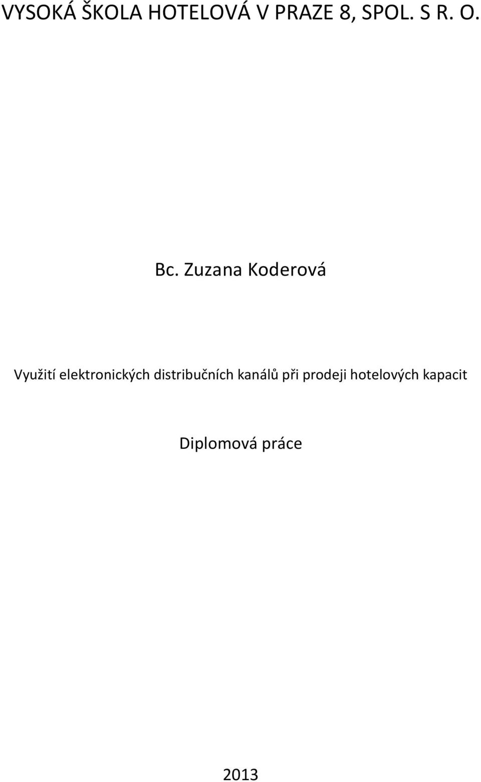 Zuzana Koderová Využití elektronických