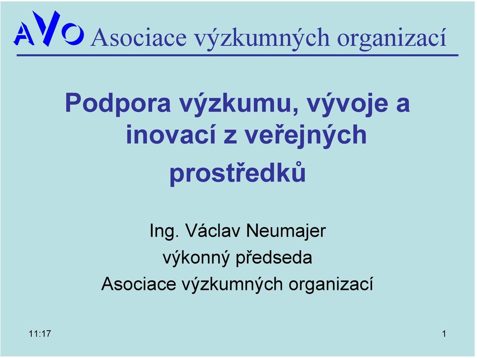 Václav Neumajer výkonný předseda