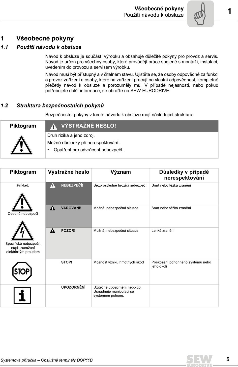 Ujistěte se, že osoby odpovědné za funkci a provoz zařízení a osoby, které na zařízení pracují na vlastní odpovědnost, kompletně přečetly návod k obsluze a porozuměly mu.