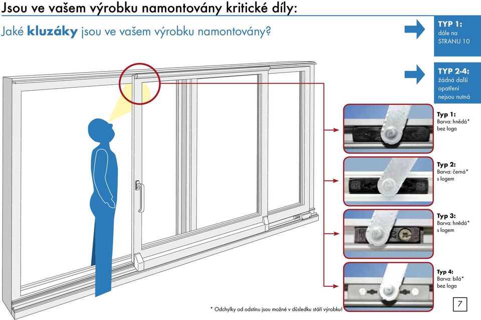 TYP 1: STRANU 10 TYP 2-4: Typ 1: Barva: hnědá* bez loga Typ 2: Barva: