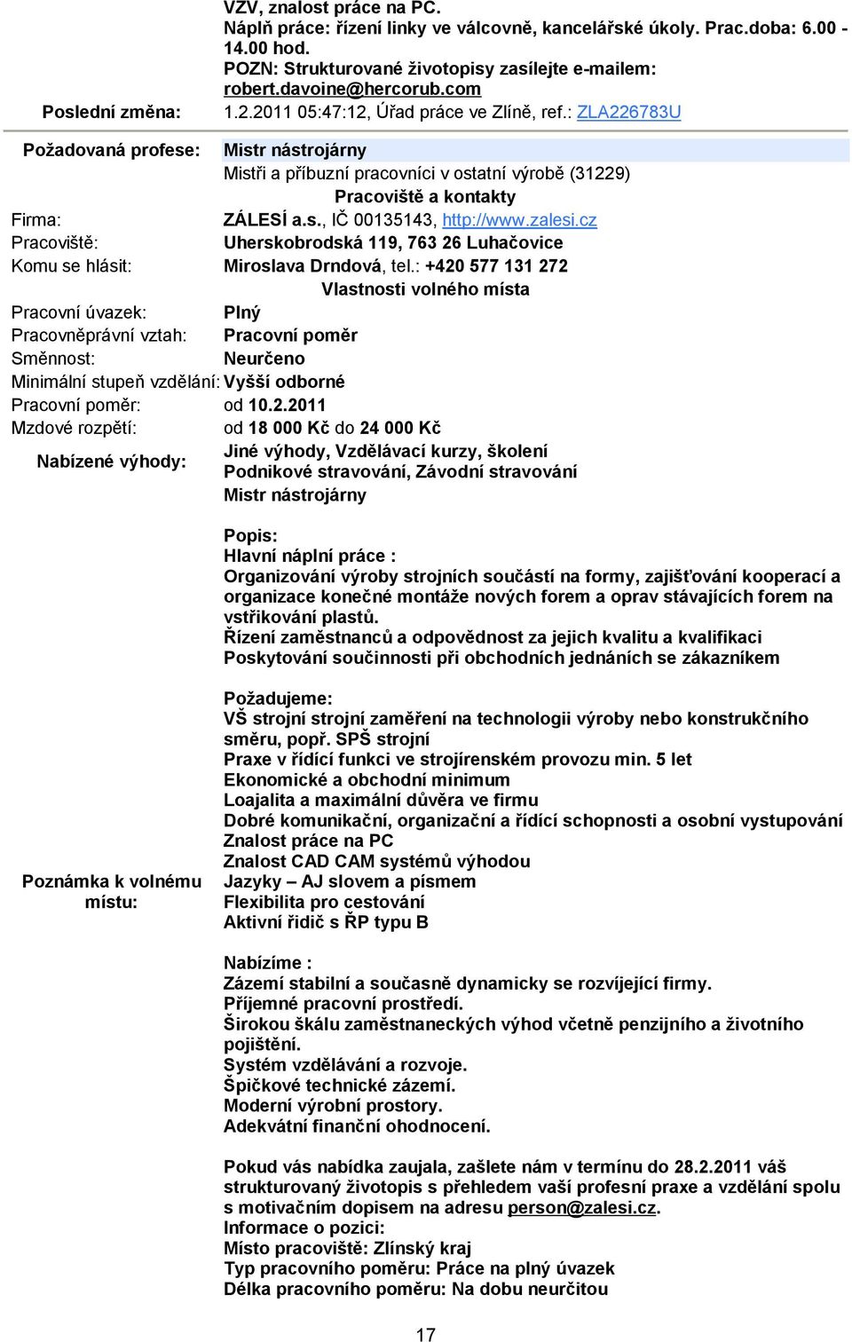 cz Uherskobrodská 119, 763 26