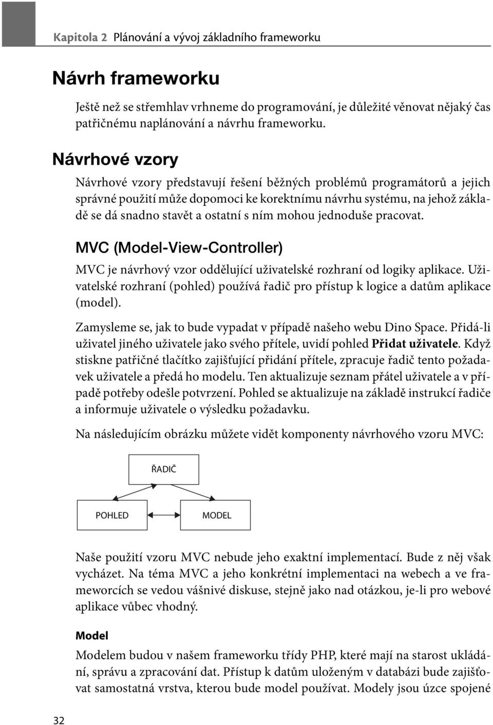 ním mohou jednoduše pracovat. MVC (Model-View-Controller) MVC je návrhový vzor oddělující uživatelské rozhraní od logiky aplikace.