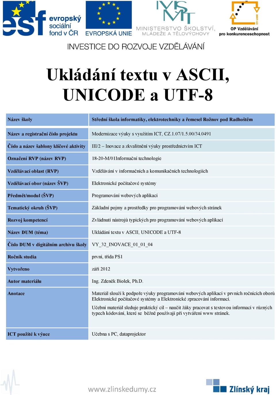 VY_32_INOVACE_01_01_04 a Elektronické zpracování informací.