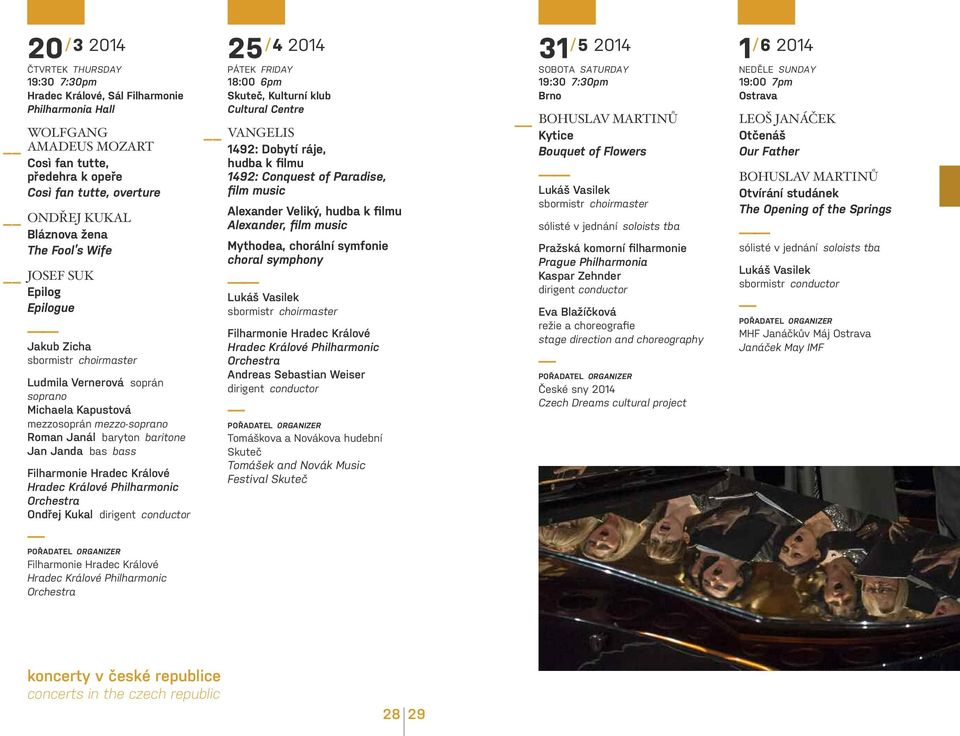 Hradec Králové Philharmonic Orchestra ondřej kukal dirigent conductor Filharmonie Hradec Králové Hradec Králové Philharmonic Orchestra 25 / 4 2014 pátek FRIDAY 18:00 6pm skuteč, kulturní klub