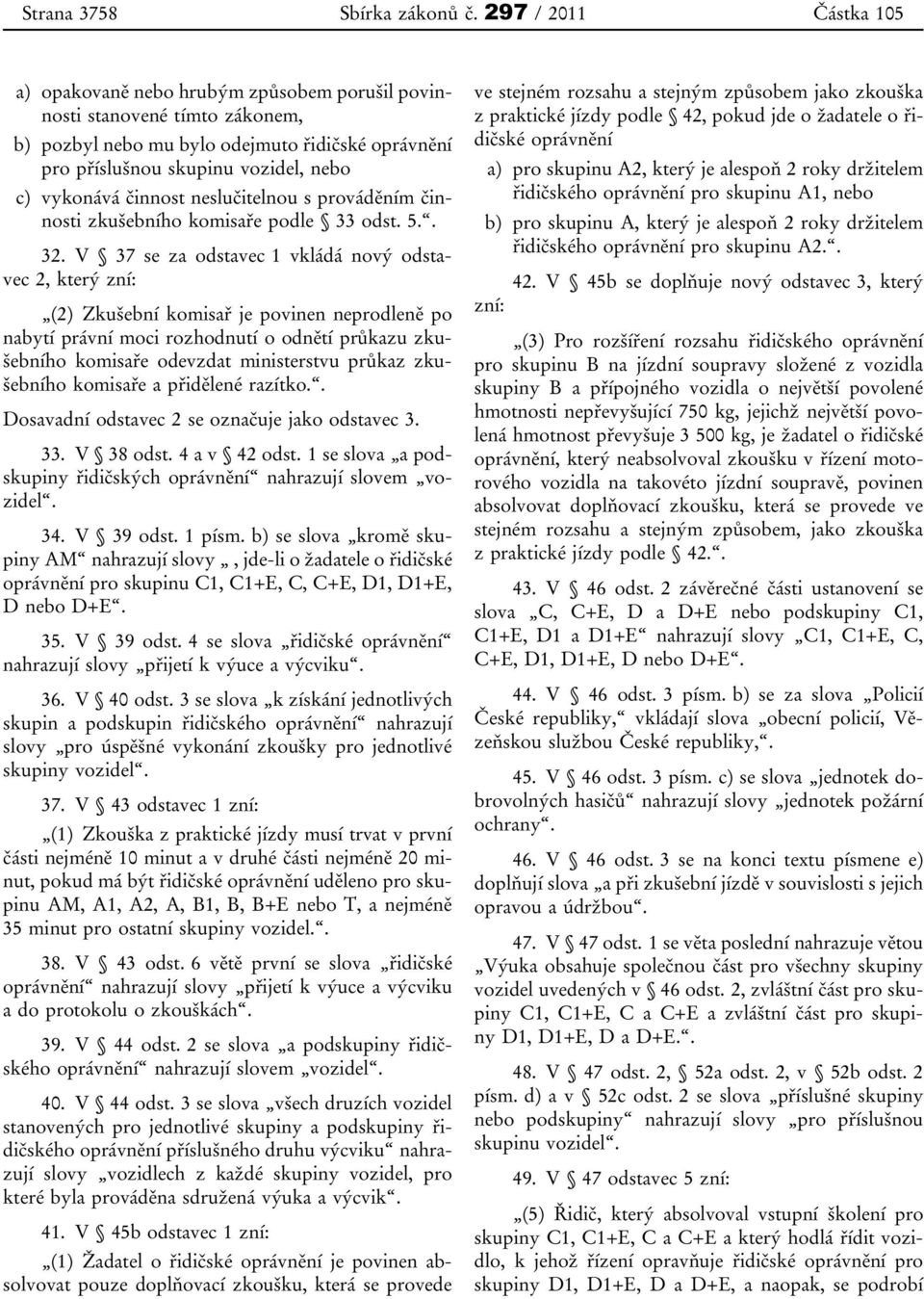 činnost neslučitelnou s prováděním činnosti zkušebního komisaře podle 33 odst. 5.. 32.