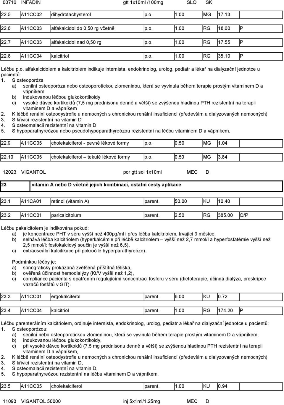 S osteoporóza a) senilní osteoporóza nebo osteoporotickou zlomeninou, která se vyvinula během terapie prostým vitaminem D a vápníkem b) indukovanou léčbou glukokortikoidy c) vysoké dávce kortikoidů