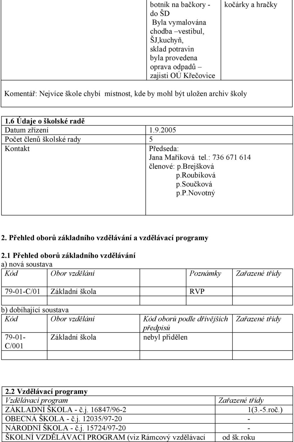 p.novotný 2. Přehled oborů základního vzdělávání a vzdělávací programy 2.