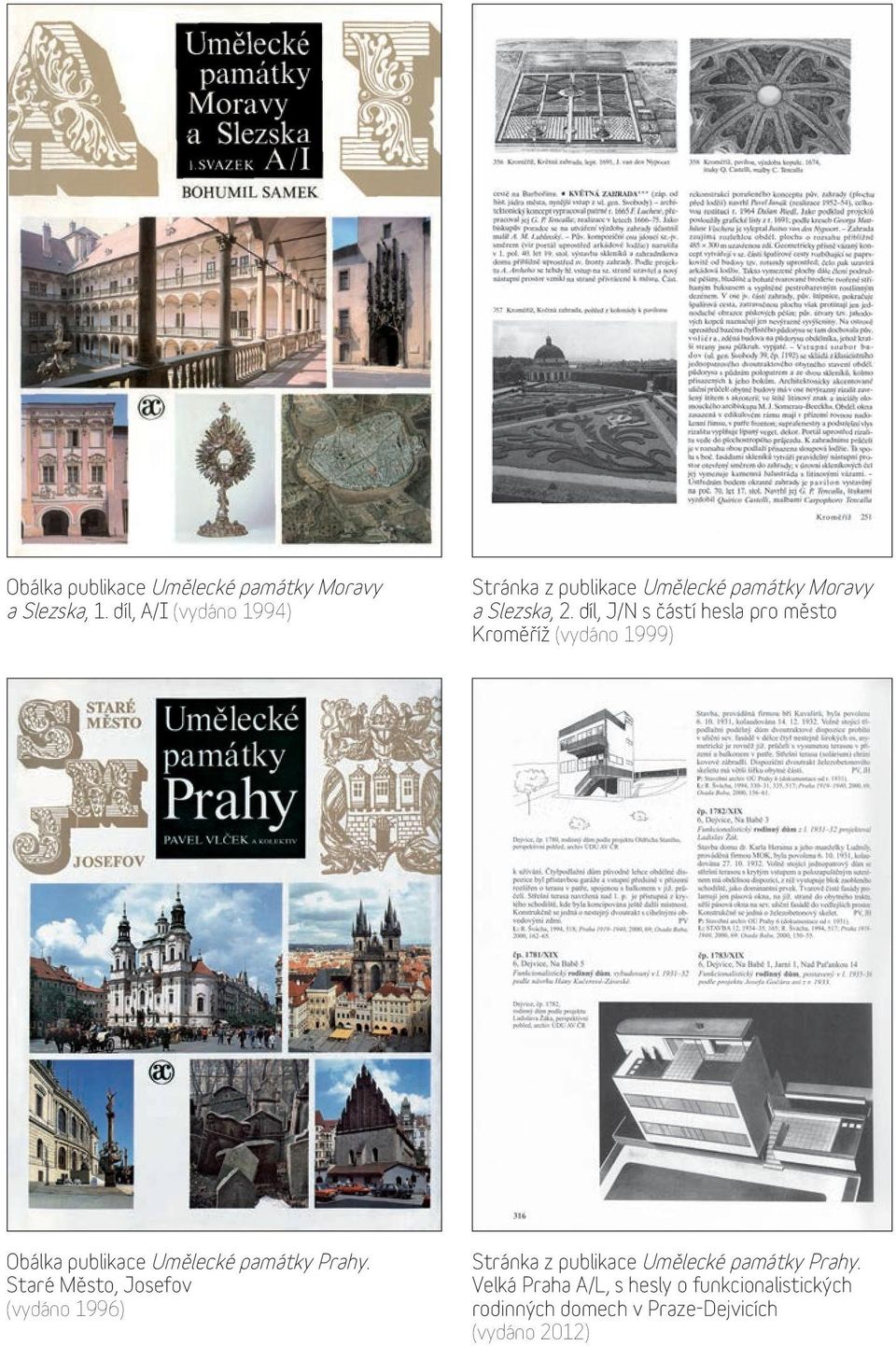 díl, J/N s částí hesla pro město Kroměříž (vydáno 1999) Obálka publikace Umělecké památky Prahy.