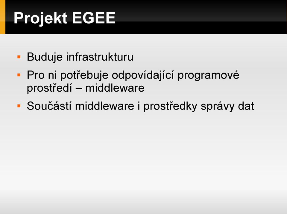 programové prostředí middleware