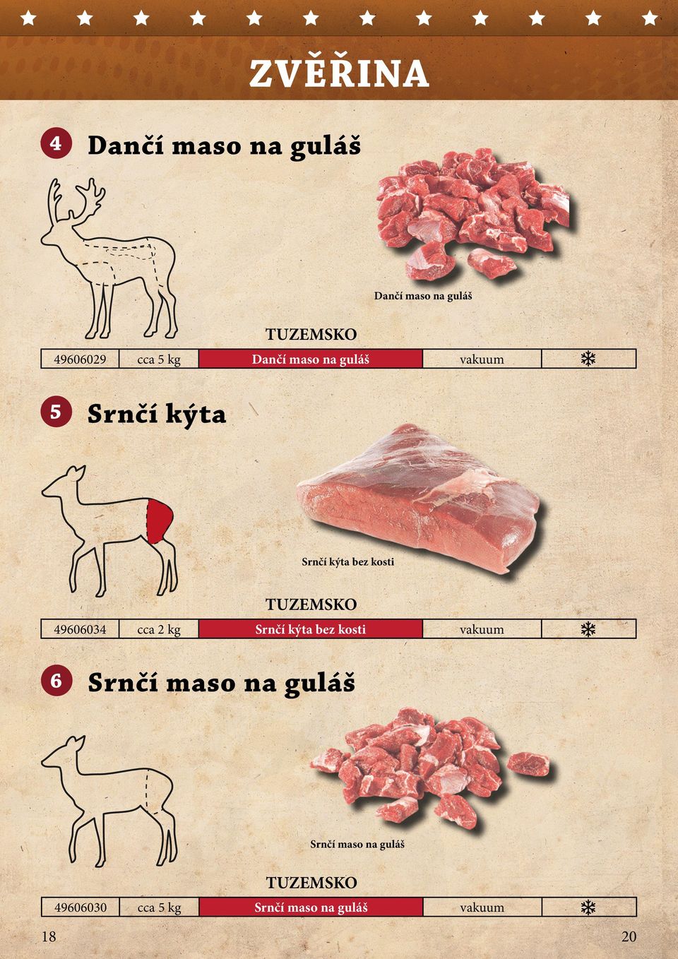 kosti 49606034 6 Srnčí kýta bez kosti Srnčí maso na guláš