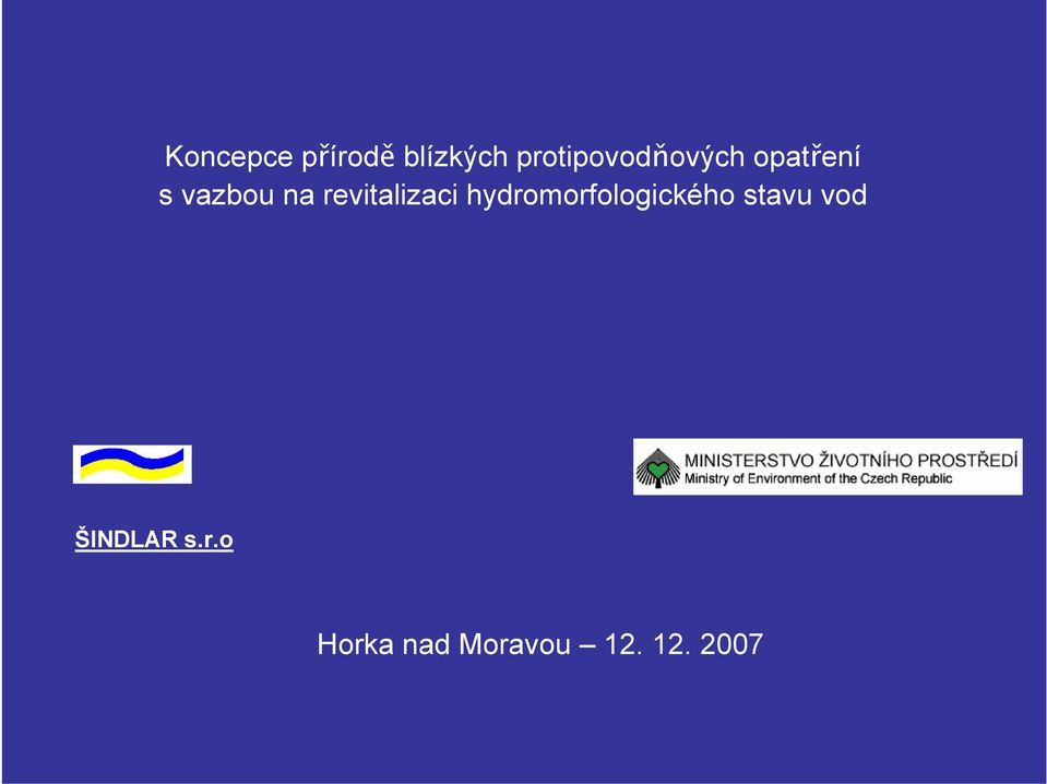 revitalizaci hydromorfologického