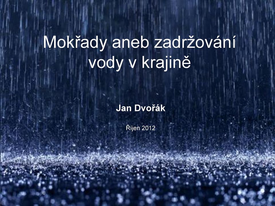 vody v krajině