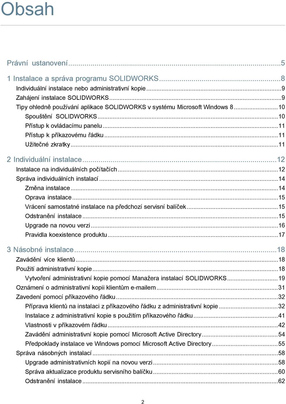 ..11 2 Individuální instalace...12 Instalace na individuálních počítačích...12 Správa individuálních instalací...14 Změna instalace...14 Oprava instalace.