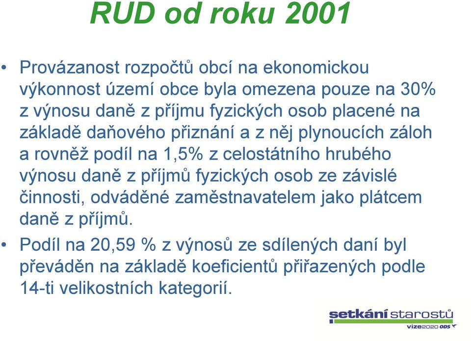 hrubého výnosu daně zpříjmů fyzických osob ze závislé činnosti, odváděné zaměstnavatelem jako plátcem daně zpříjmů.