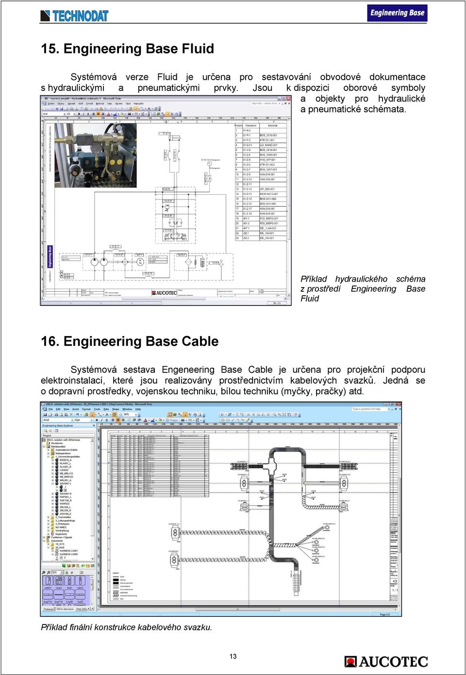 Příklad hydraulického schéma z prostředí Engineering Base Fluid 16.