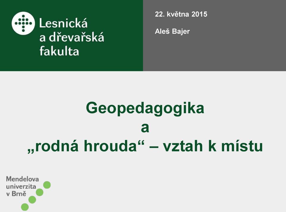 Geopedagogika a