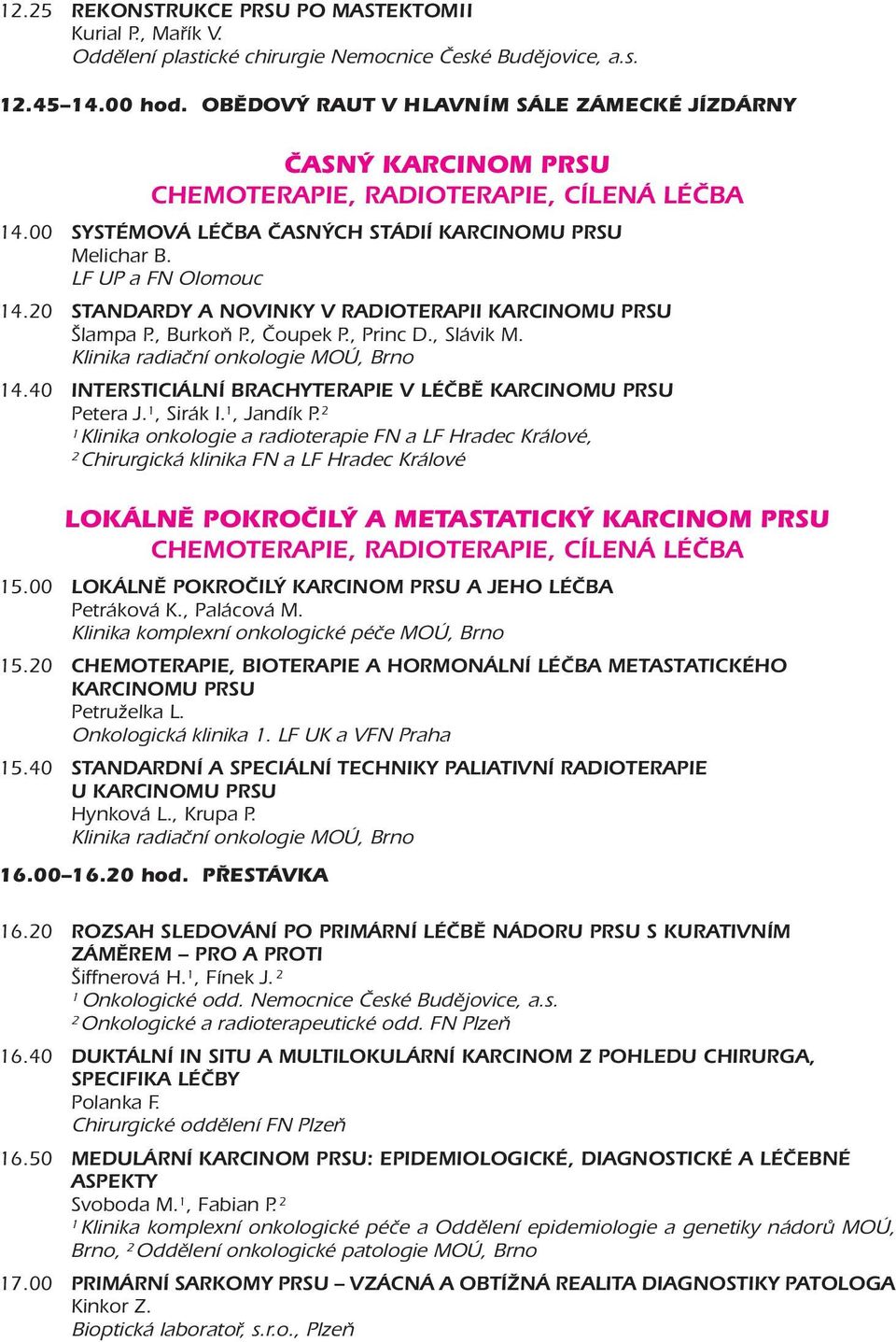 0 STANDARDY A NOVINKY V RADIOTERAPII KARCINOMU PRSU Šlampa P., Burkoň P., Čoupek P., Princ D., Slávik M. Klinika radiační onkologie MOÚ, Brno 4.