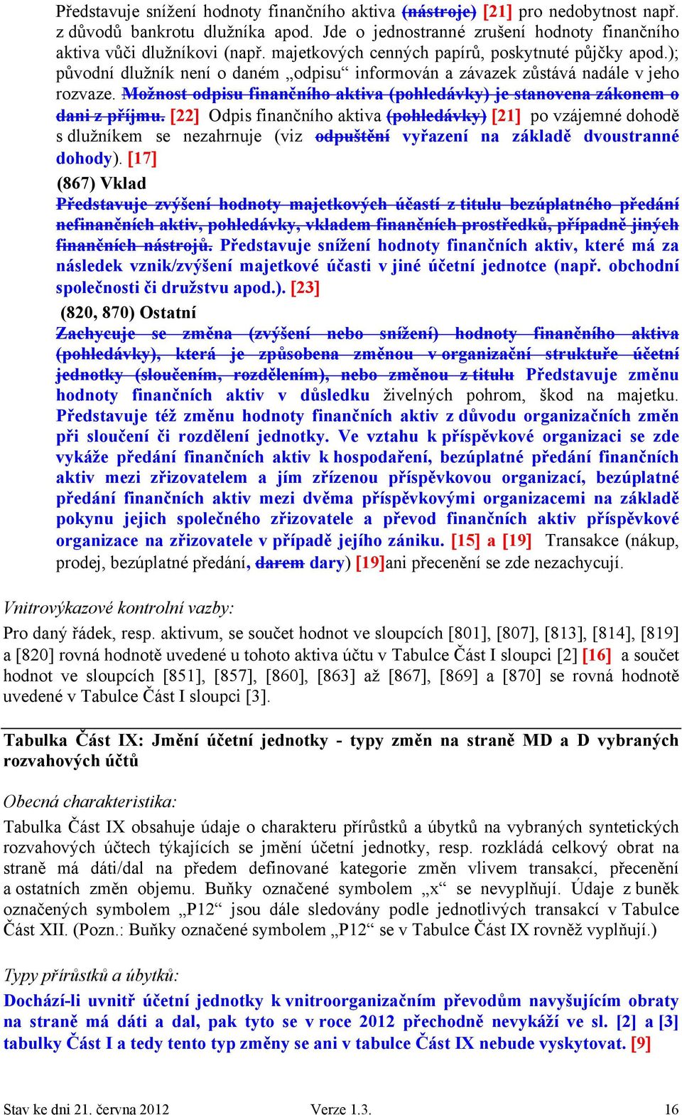 Možnost odpisu finančního aktiva (pohledávky) je stanovena zákonem o dani z příjmu.