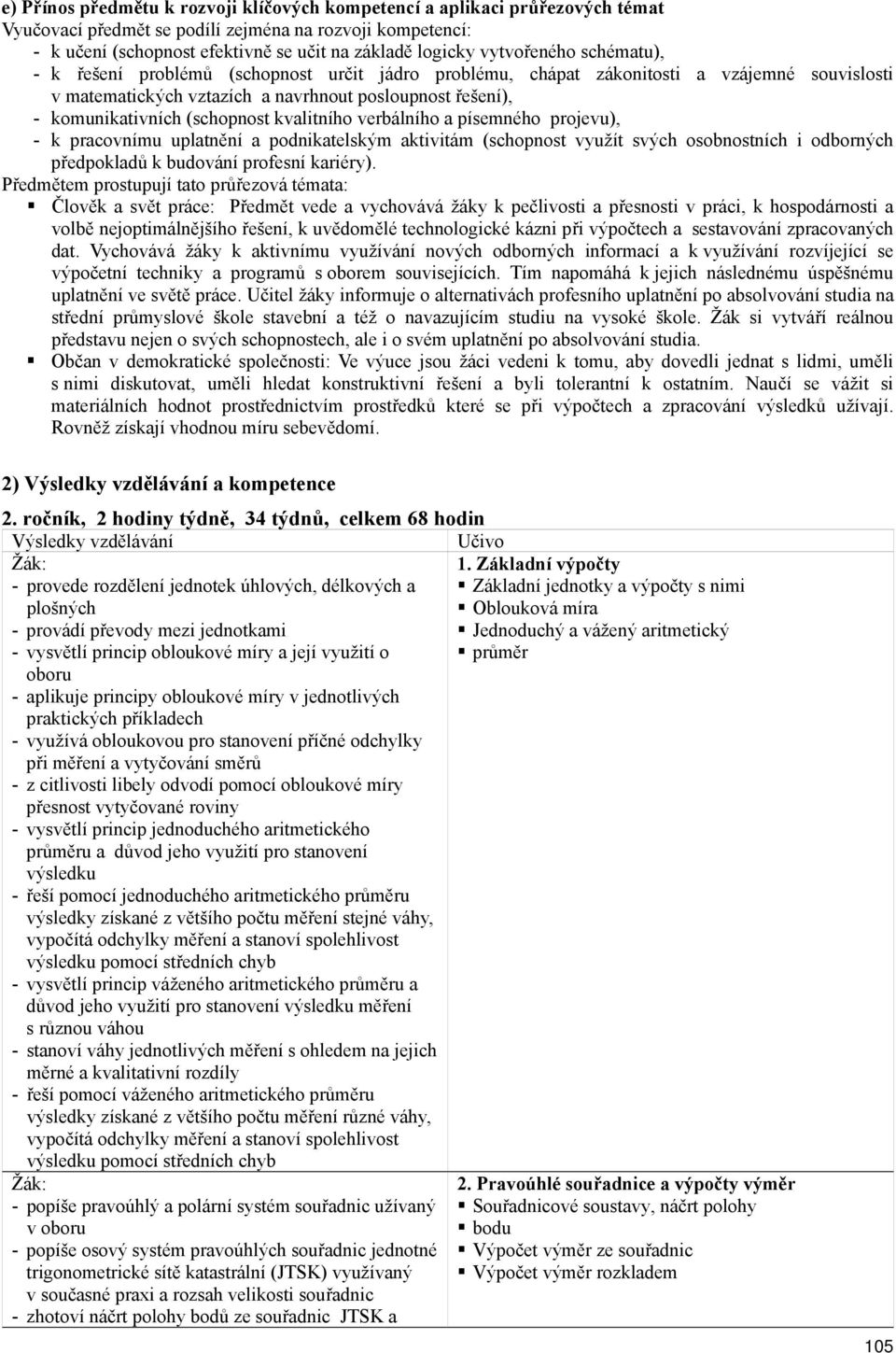 (schopnost kvalitního verbálního a písemného projevu), - k pracovnímu uplatnění a podnikatelským aktivitám (schopnost využít svých osobnostních i odborných předpokladů k budování profesní kariéry).