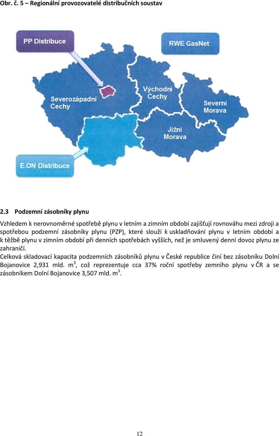 plynu (PZP), které slouží k uskladňování plynu v letním období a k těžbě plynu v zimním období při denních spotřebách vyšších, než je smluvený denní dovoz