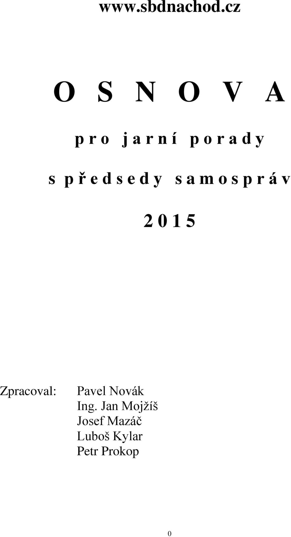 p ř e d s e d y s a m o s p r á v 2 0 1 5