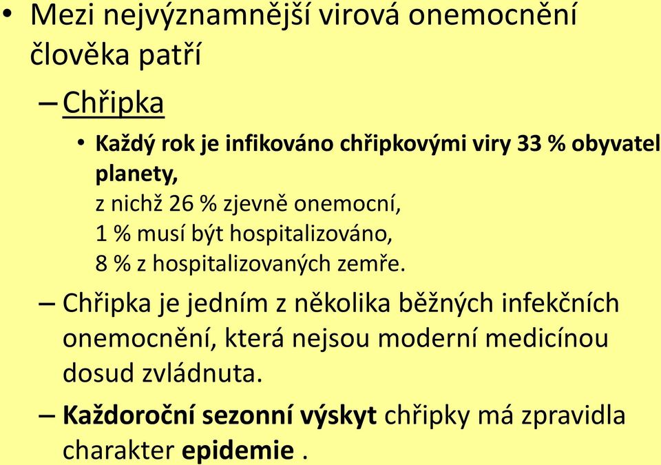 hospitalizovaných zemře.